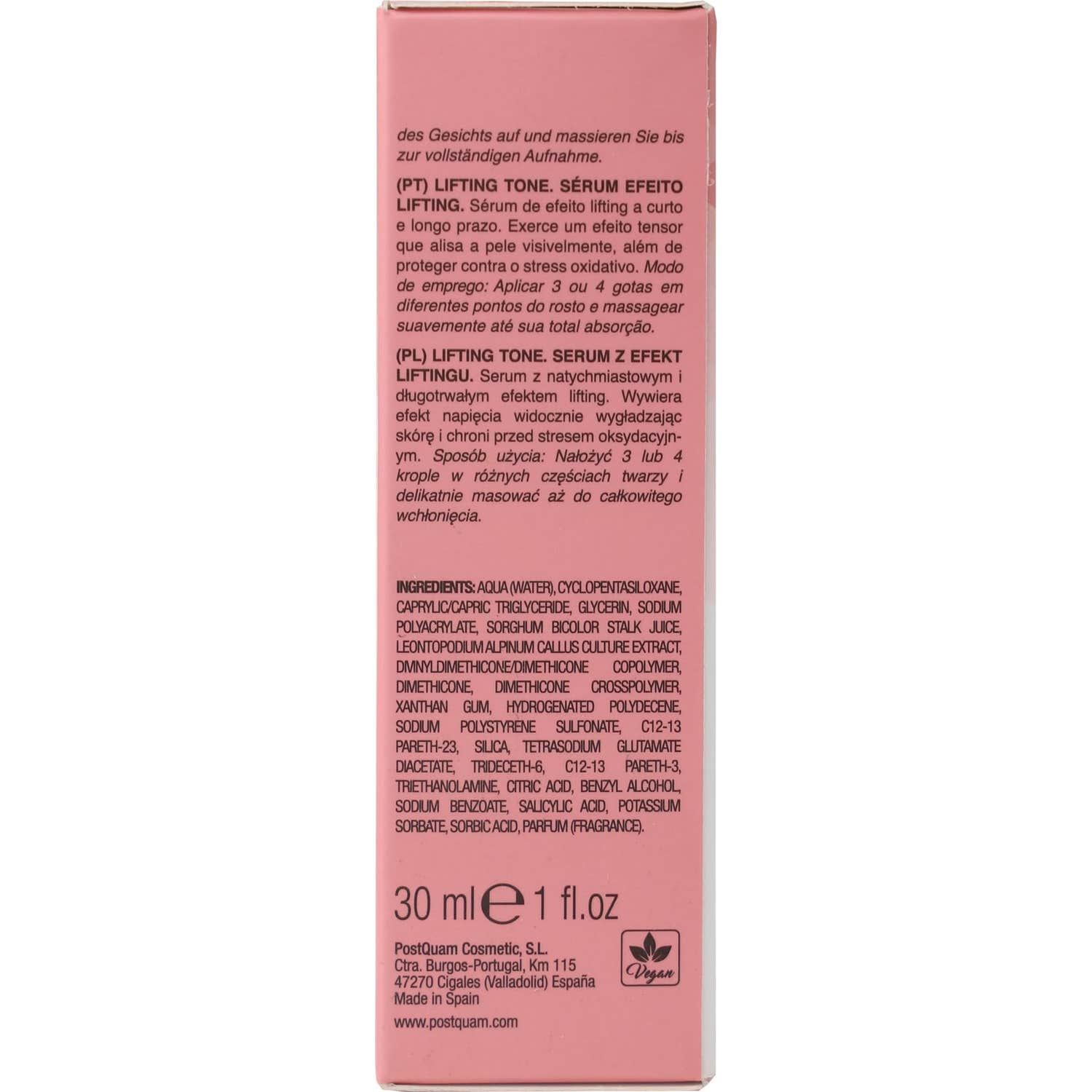 Postquam Sérum Biológico Efecto Lifting 30ml