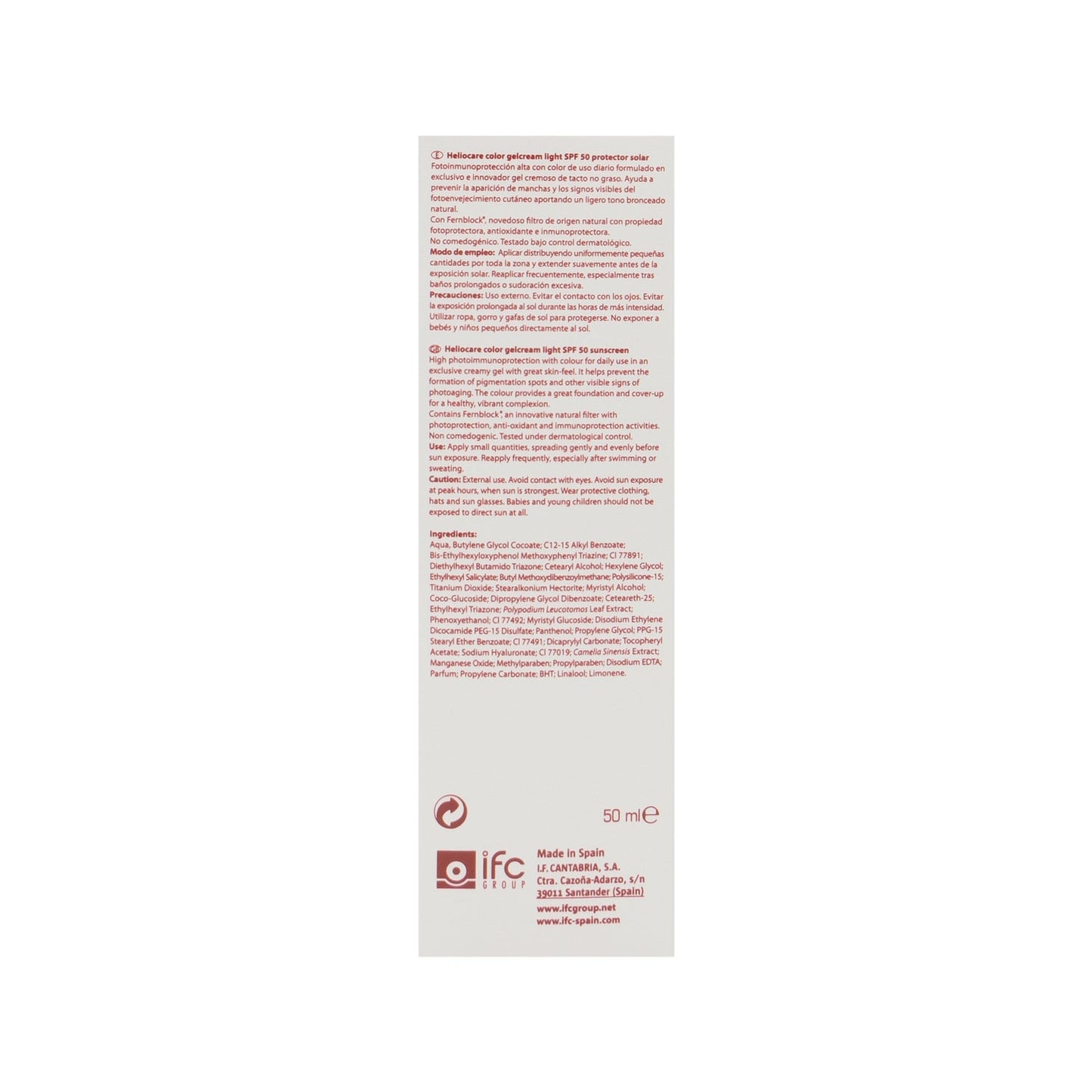 Heliocare Color Gelcream Light Protector Solar SPF50 50ml