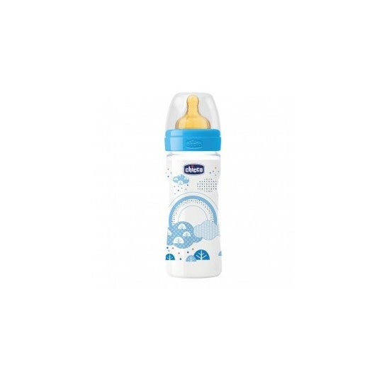 Chicco® Biberón Plástico Boca Ancha Flujo Regulable 2 M+ 250 ml