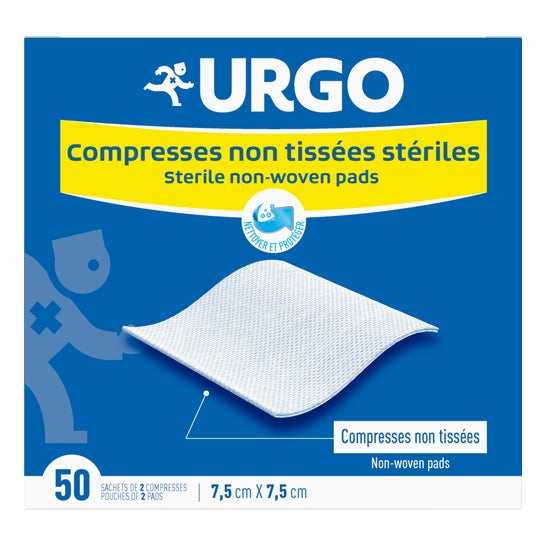 Urgo Compresses No Tissées Stériles 7 5 cm x 7 5 cm 2x50uts