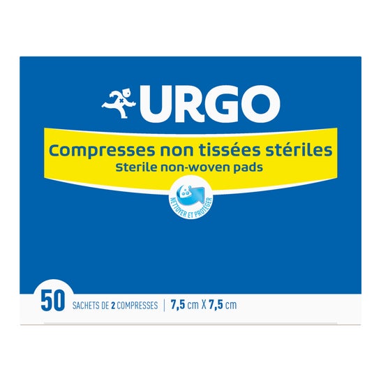Urgo Compresses No Tissées Stériles 7 5 cm x 7 5 cm 2x50uts