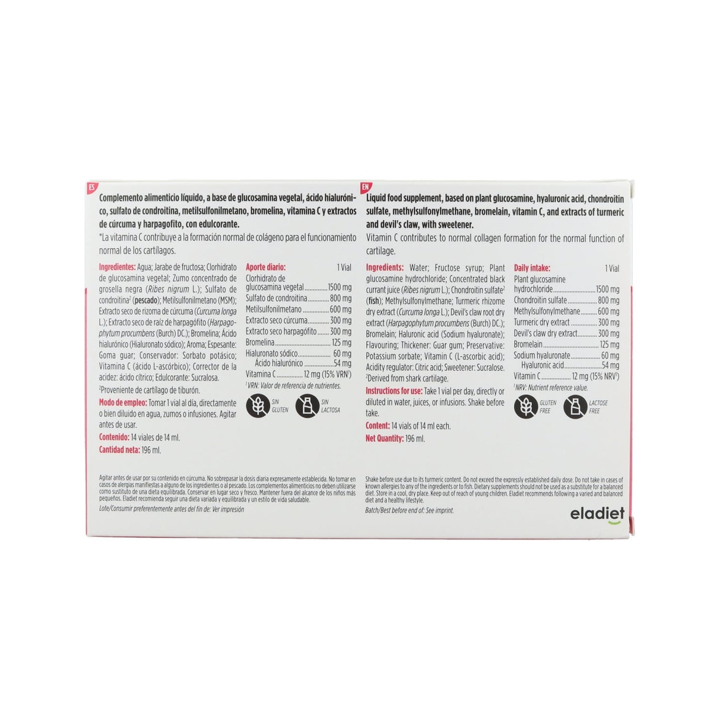 Eladiet Regendol Articulaciones Forte 14 viales