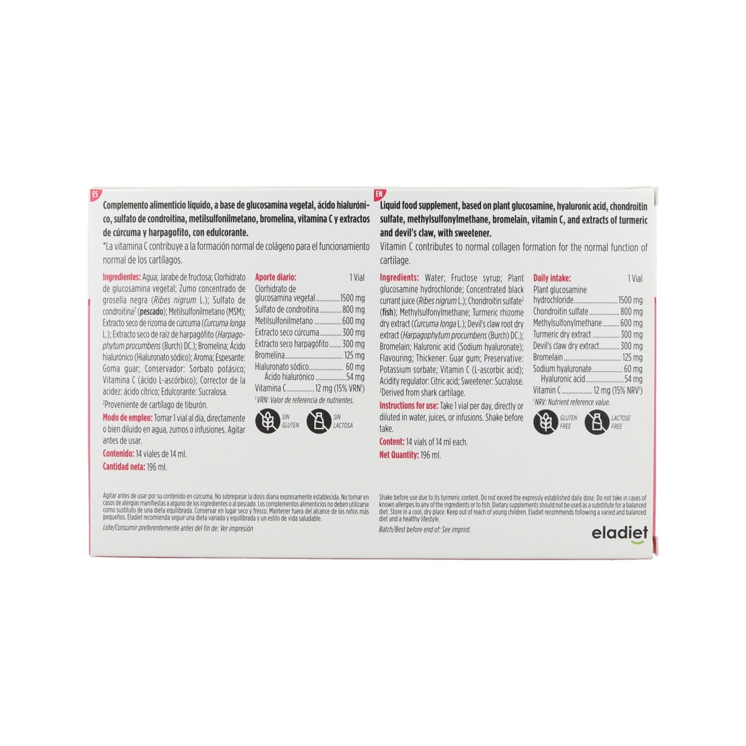 Eladiet Regendol Articulaciones Forte 14 viales
