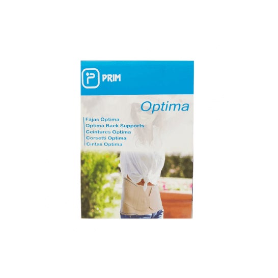 Prim Faja Optima Lumbar Velcro Semirígido Alta TEG Gris 1ud