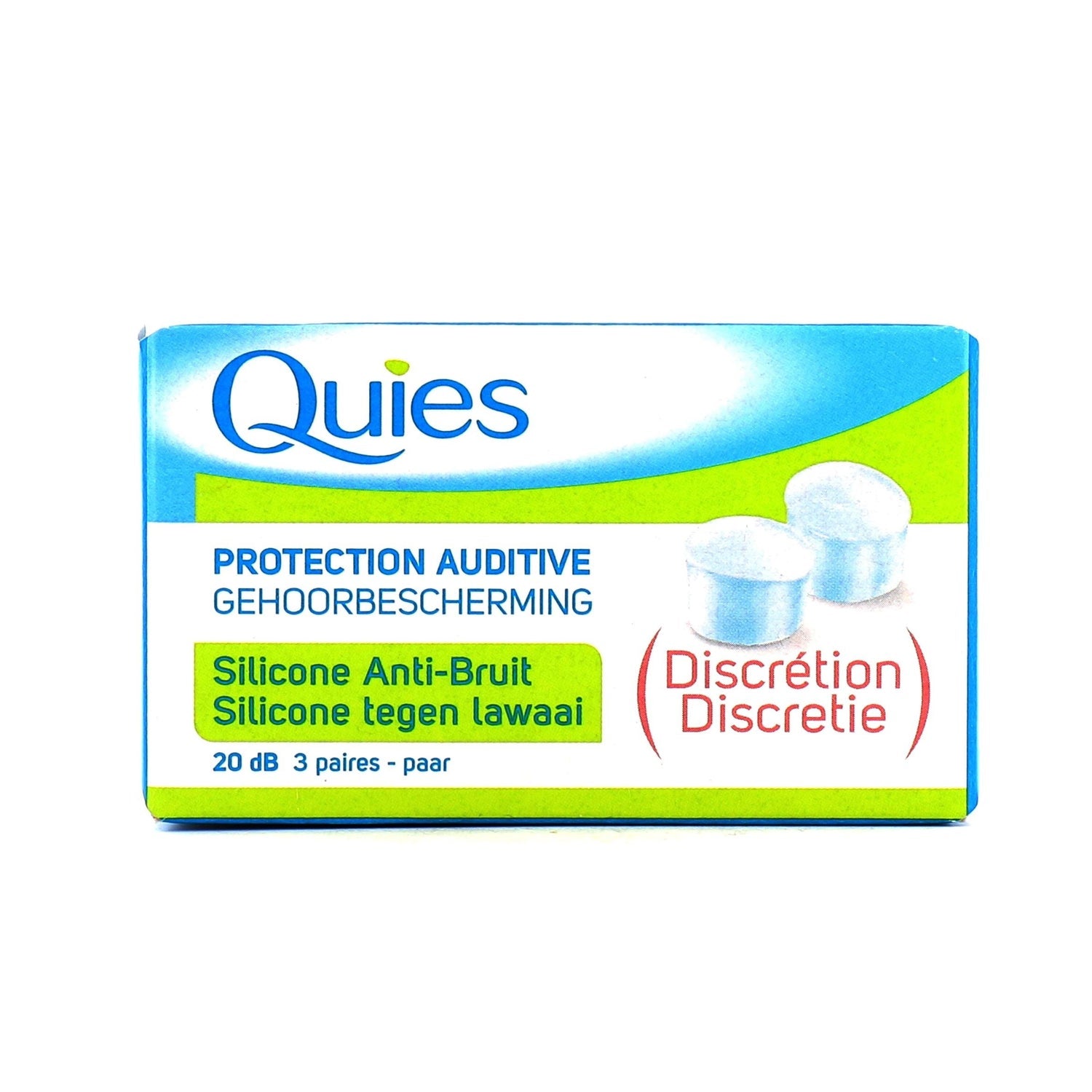 Quies Protección Auditiva Silicona Anti-ruido caja de 6 unidades