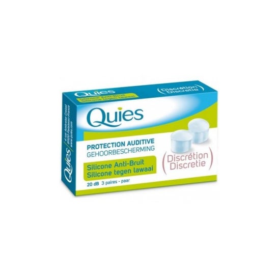Quies Protección Auditiva Silicona Anti-ruido caja de 6 unidades
