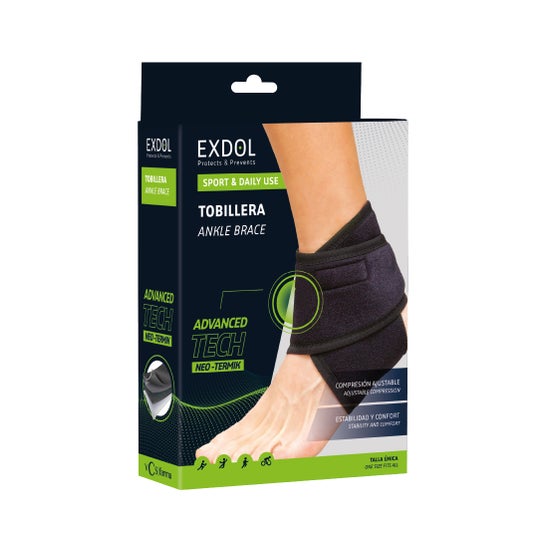 Exdol Tobillera Neopreno Color Negro 1 ud