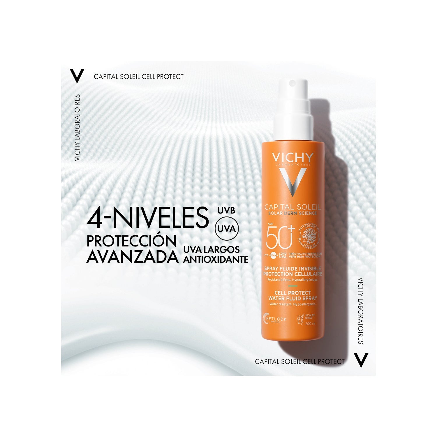 Vichy Capital Soleil Cell Protect Spray Fluido Invisible SPF50+ 200ml