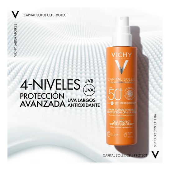Vichy Capital Soleil Cell Protect Spray Fluido Invisible SPF50+ 200 ml
