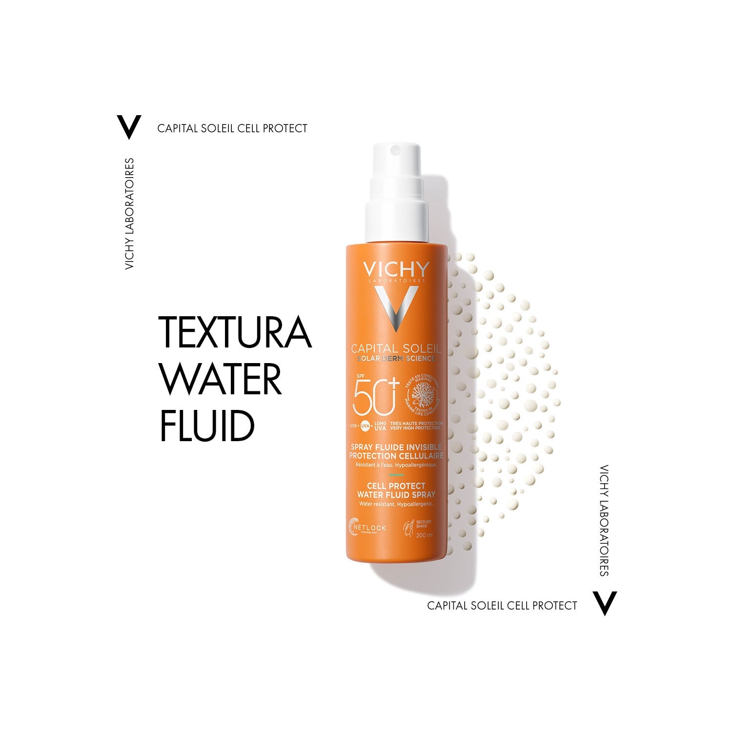 Vichy Capital Soleil Cell Protect Spray Fluido Invisible SPF50+ 200ml