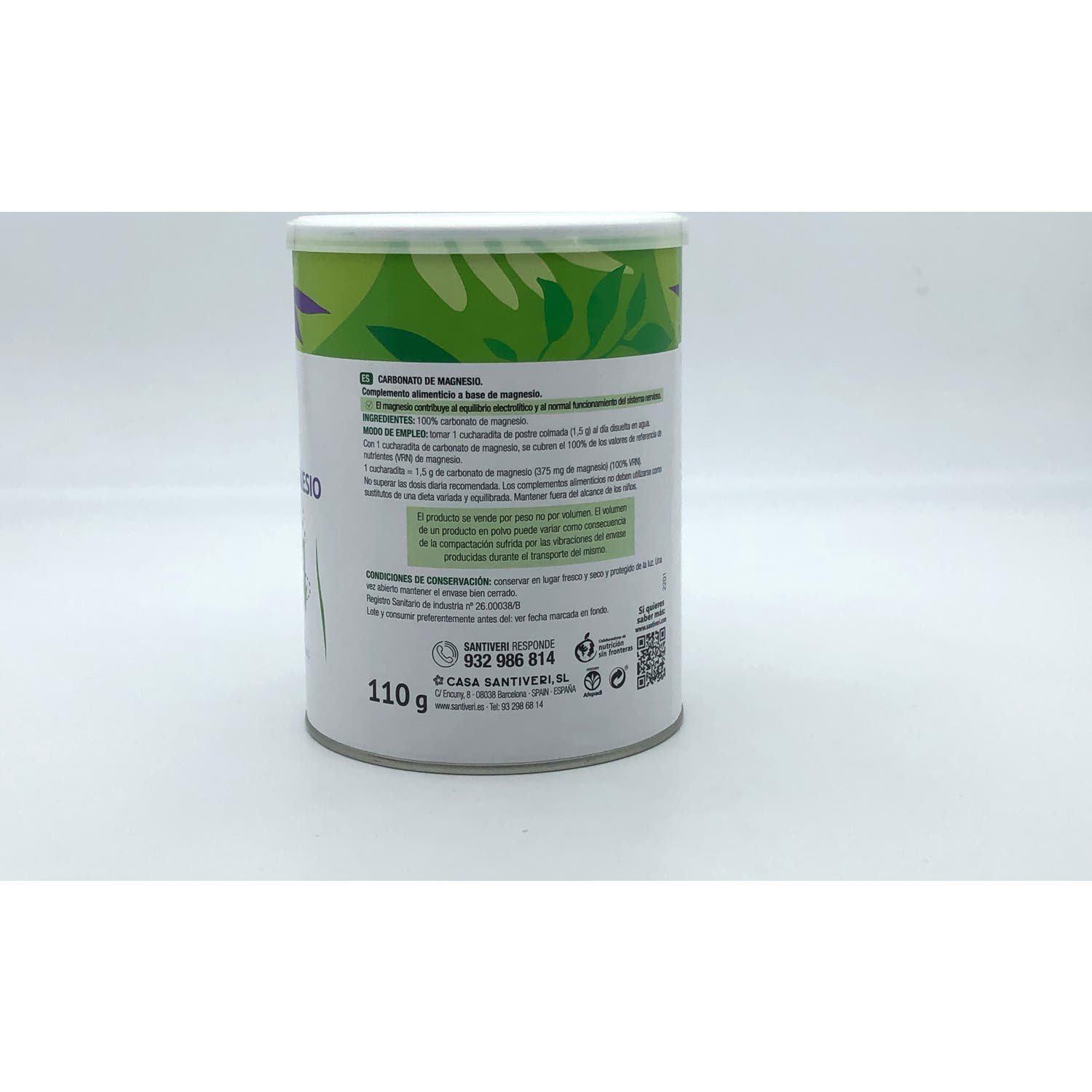Santiveri Carbonato de Magnesio polvo 110g
