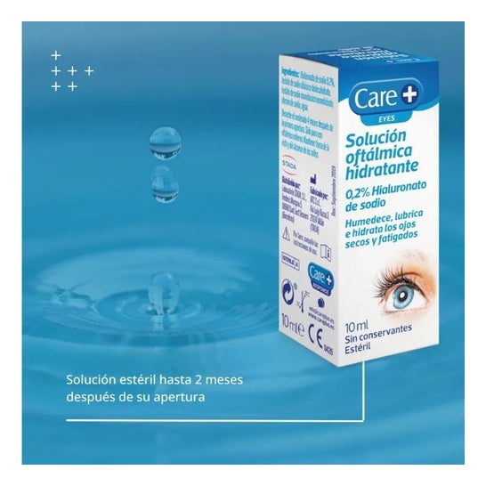 Care+ Solución Oftálmica Hidratante 0,2% Ácido Hialurónico 10ml