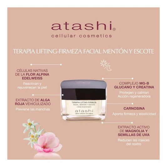 Atashi® Cellular Perfection Skin Sublime crema regenerante lifting mentón y escote 50ml
