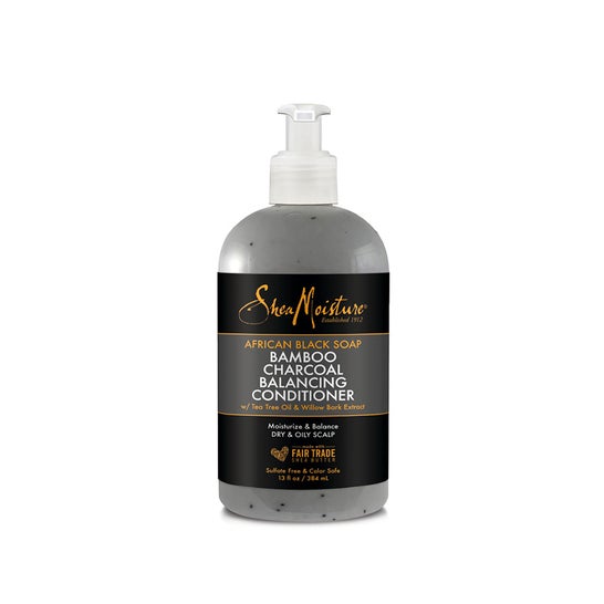 Shea Moisture Acondicionador African Black Soap Bamboo Charcoal 384ml