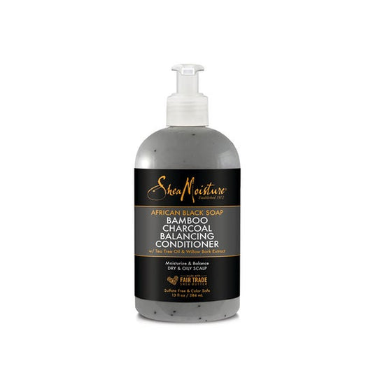Shea Moisture Acondicionador African Black Soap Bamboo Charcoal 384ml