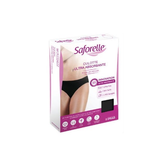 Saforelle Bragas Menstruales Ultra Absorbentes Negro Talla S 1ud