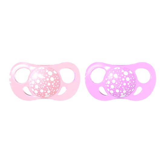 Twistshake Chupetes Rosa Morado +6 Meses 2 uds