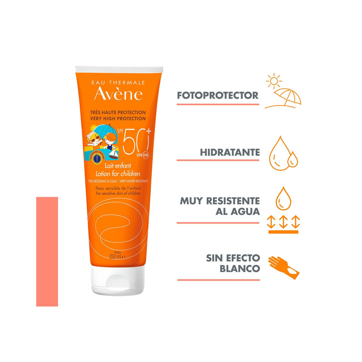Avène Solar Leche SPF50+ Pediátrico (+2 años) 250ml
