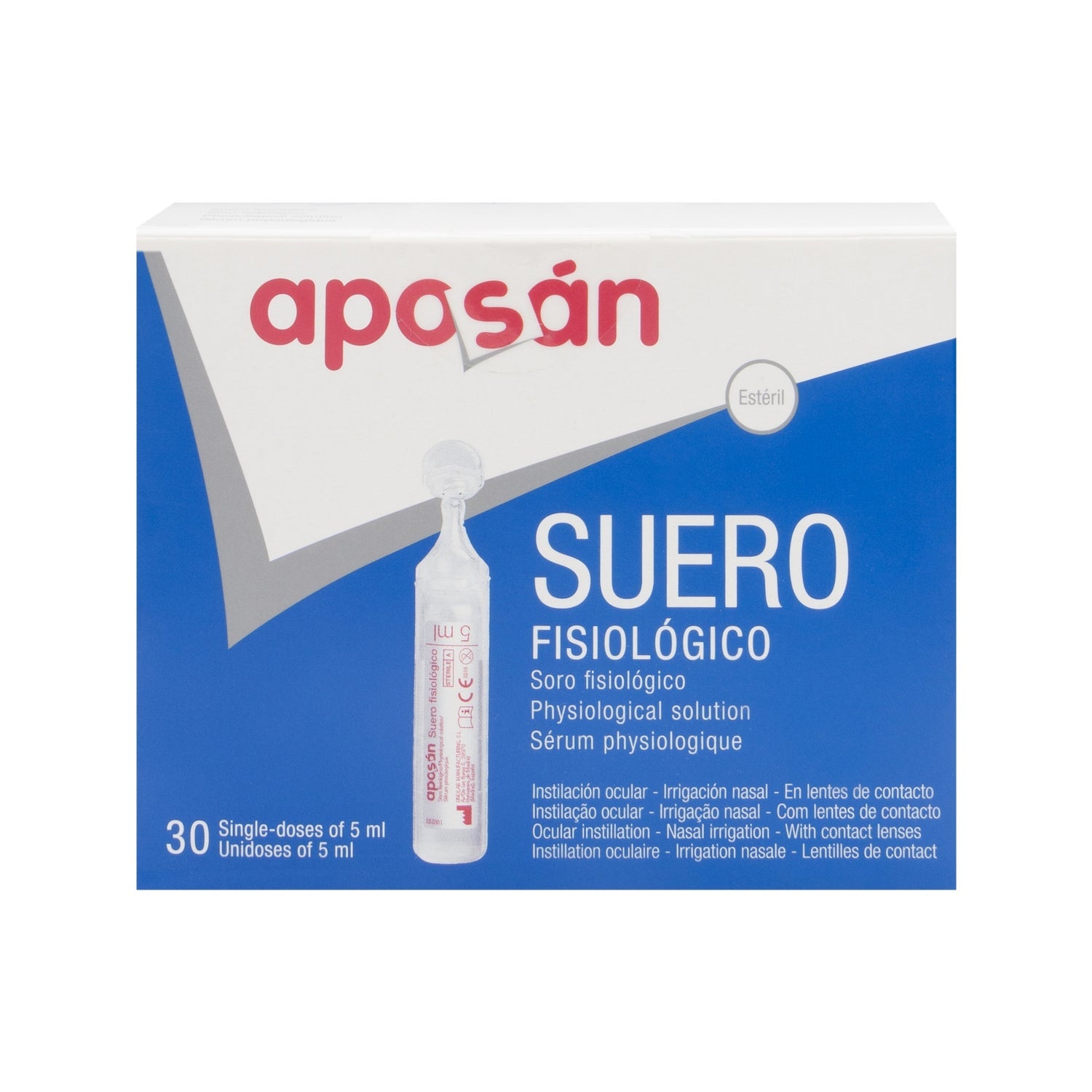 Aposán suero fisiológico nasal 30 monodosisx5ml