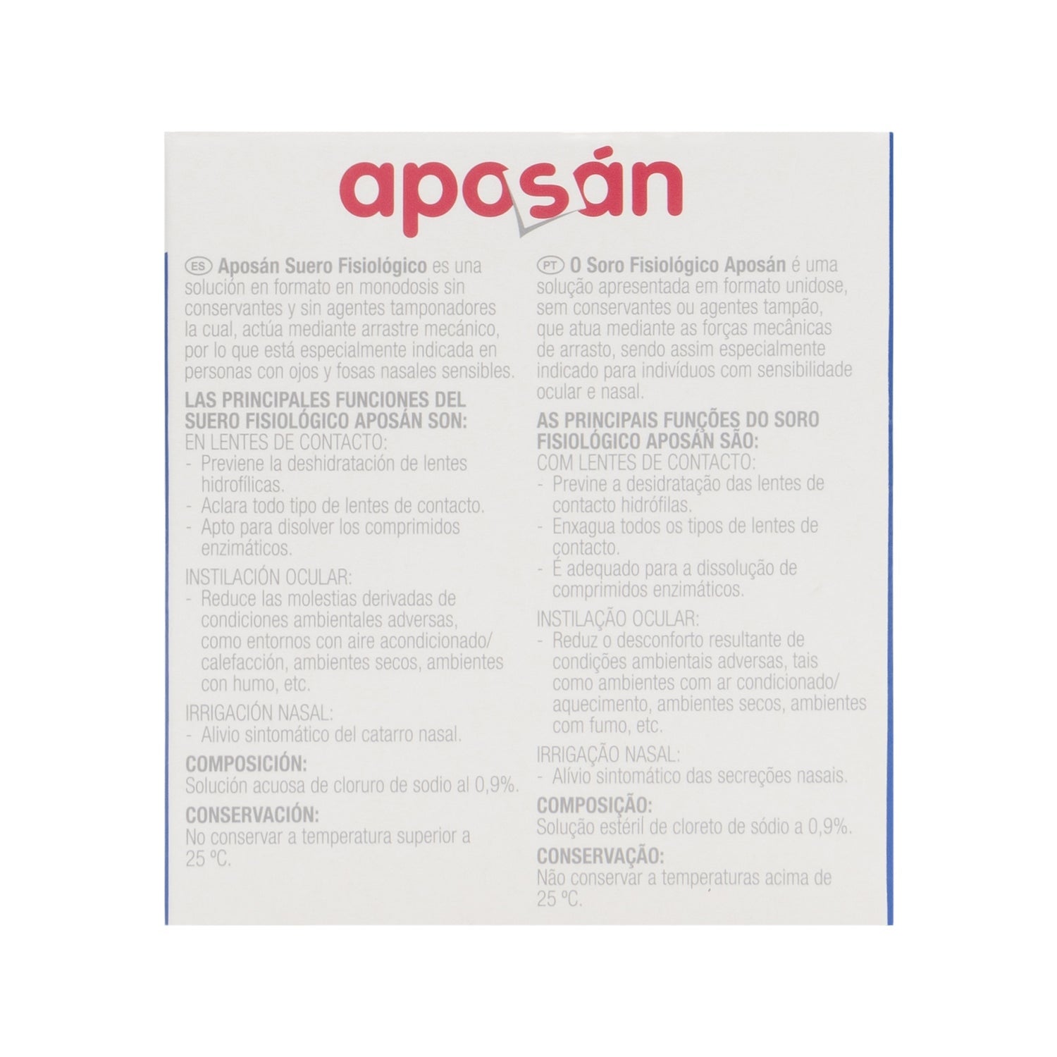 Aposán suero fisiológico nasal 30 monodosisx5ml