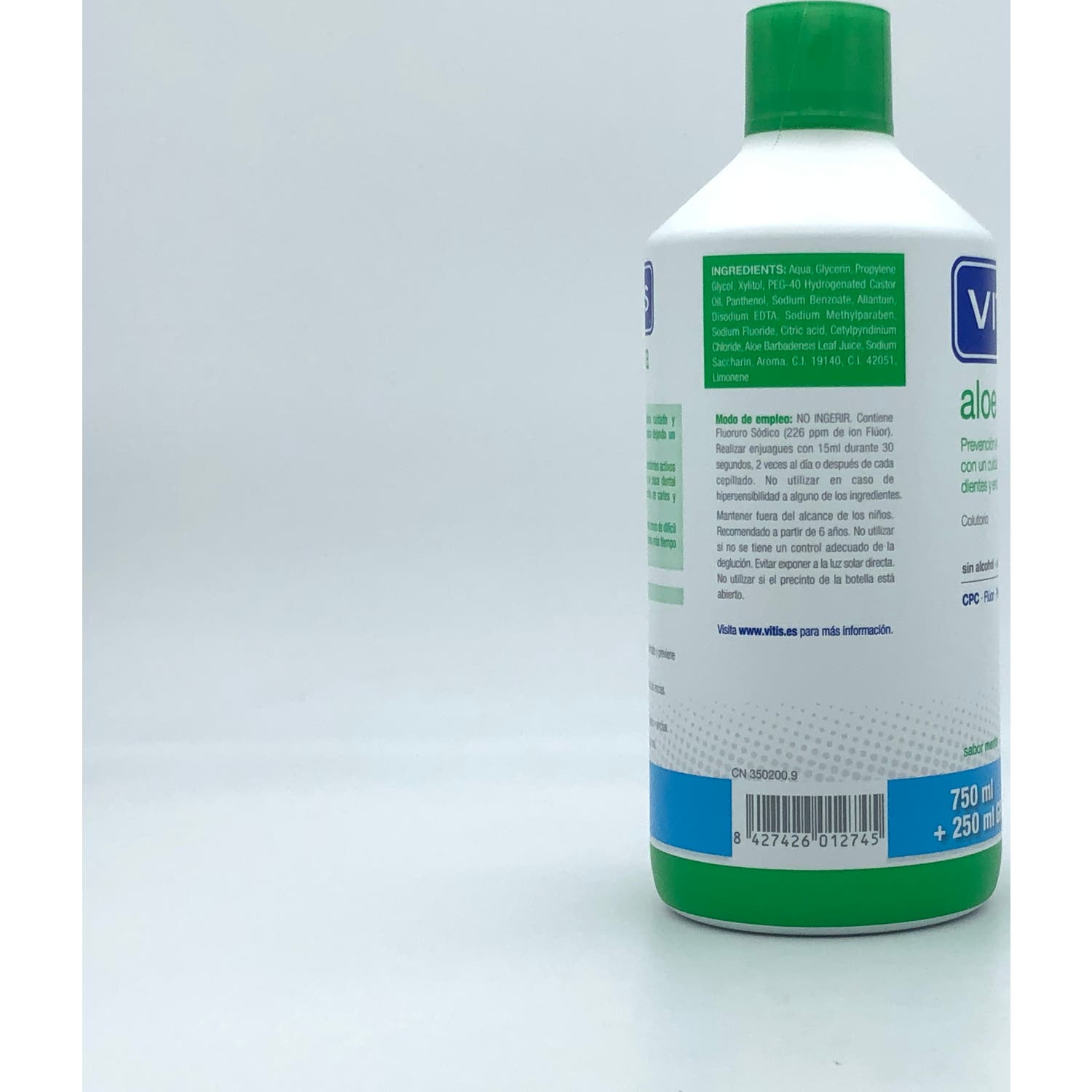 Vitis Aloe Vera Colutorio Sin Alcohol Sabor Menta 1000ml