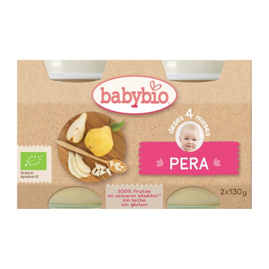 Babybio Tarrito Ecológico de Pera 2 X130 g