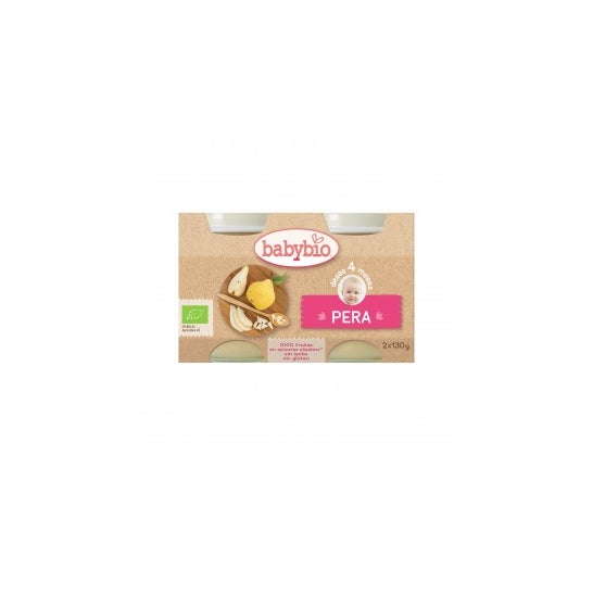 Babybio Tarrito Ecológico de Pera 2 X130 g