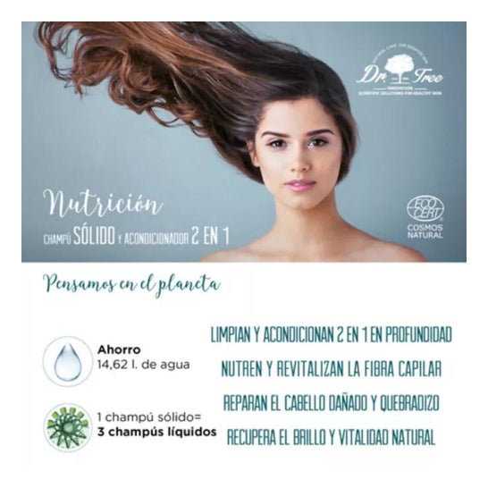 Dr. Tree Champú Sólido 2 en 1 Nutrición 75 g