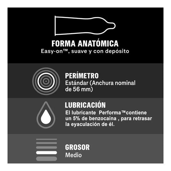 Durex Placer Prolongado Preservativos 12uds