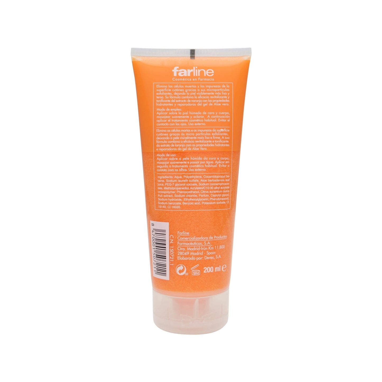 Farline gel ducha exfoliante cara y cuerpo 200ml