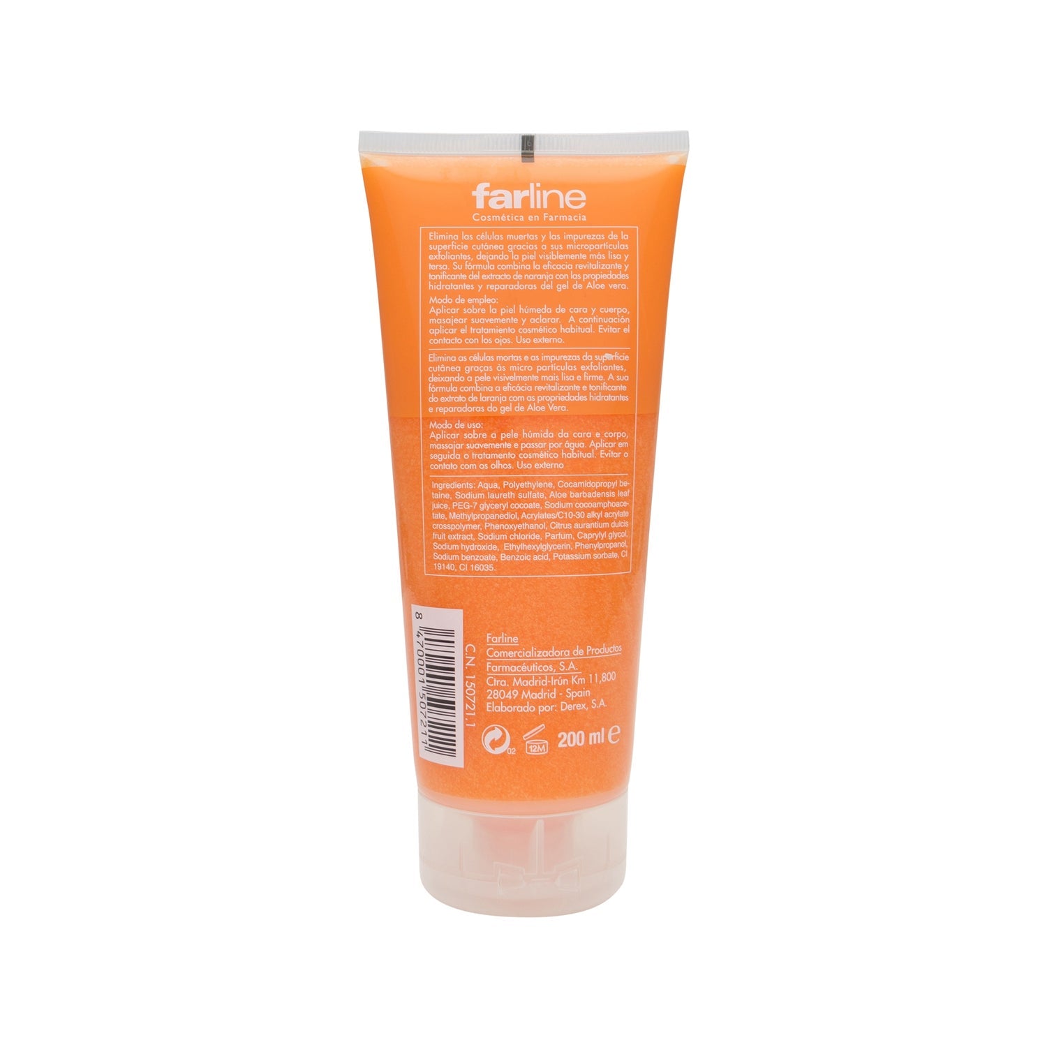 Farline gel ducha exfoliante cara y cuerpo 200ml