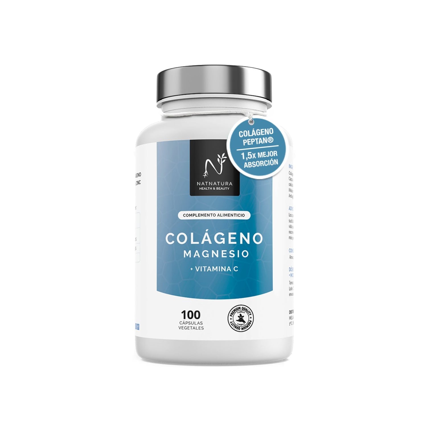 Natnatura Colágeno con Magnesio y Vitamina C 100caps