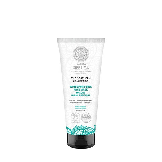 Natura Siberica Mascarilla facial blanca purificante, pureza de la piel 80 ml