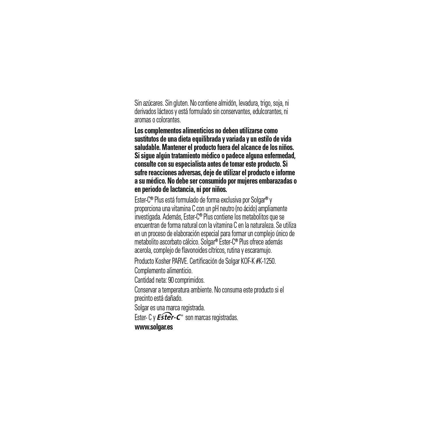 Solgar Ester-C Plus Vitamina C 1000mg 90comp
