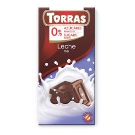 Torras Chocolate Leche sin Gluten sin Azúcar 75g