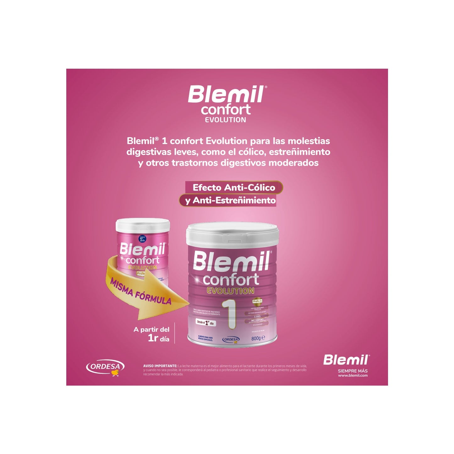Blemil 1 Confort Evolution 800gr