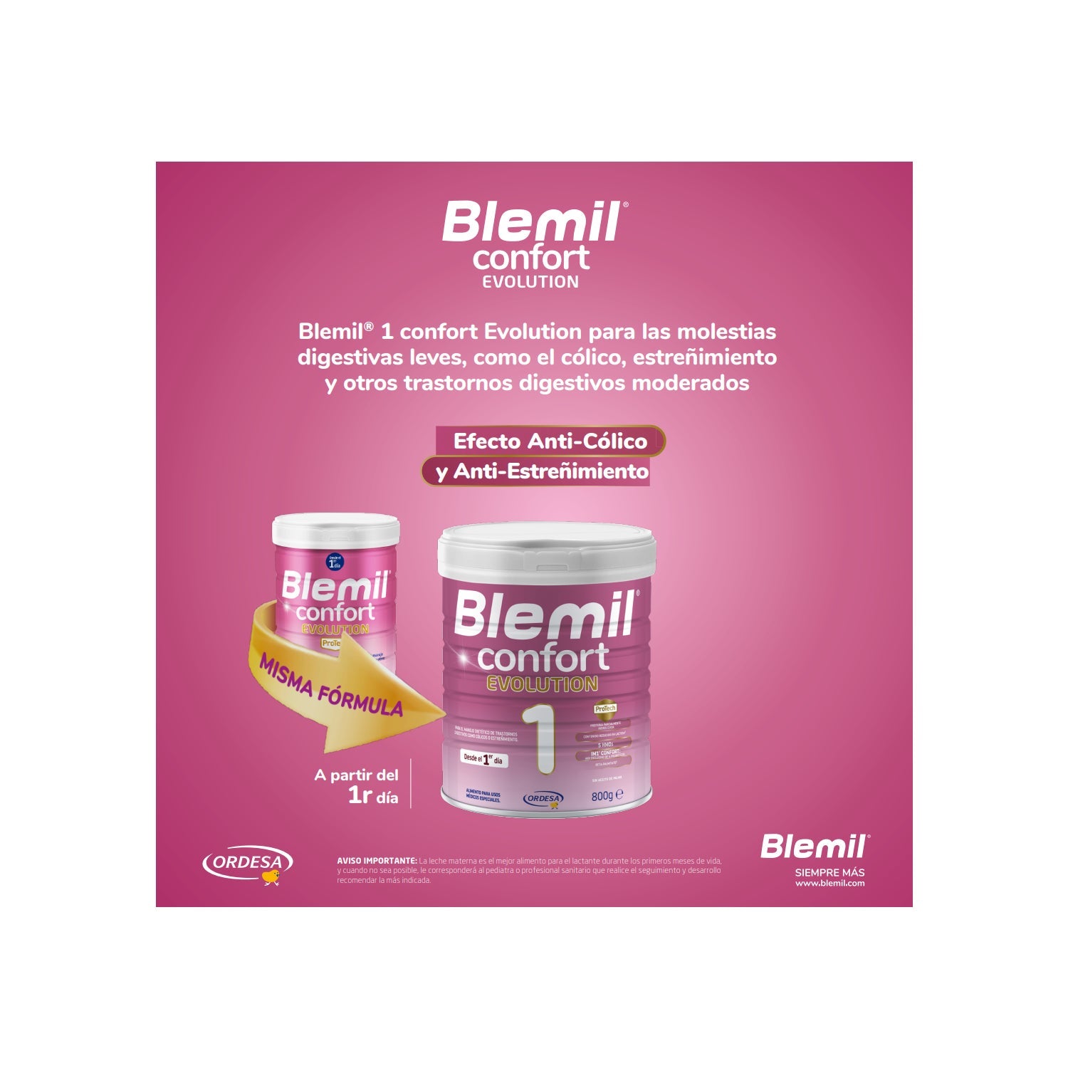 Blemil 1 Confort Evolution 800gr