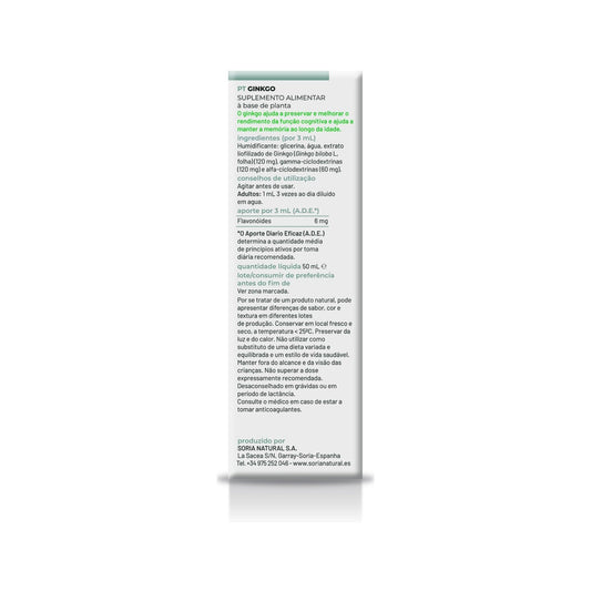 Soria Natural Ginkgo Extracto 50ml