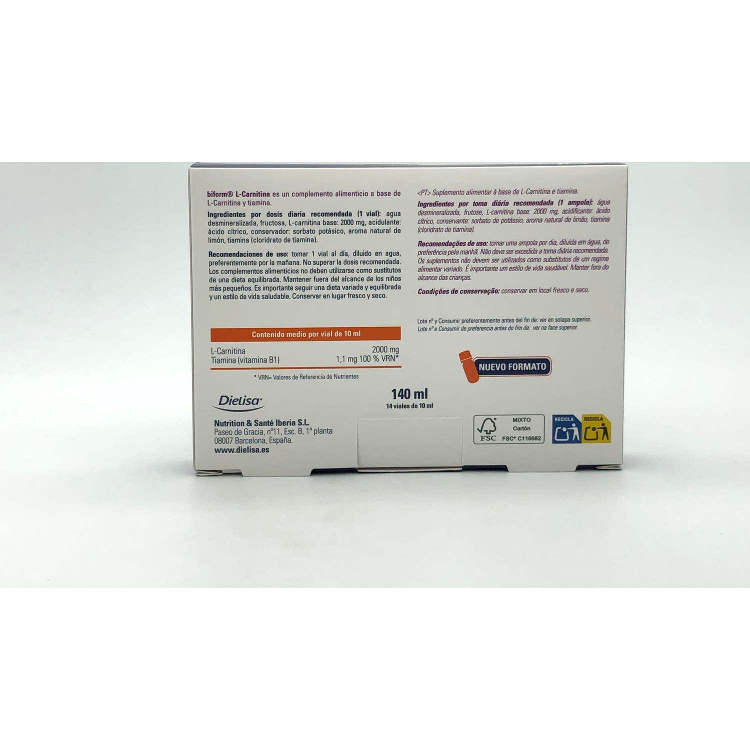 Biform L-carnitina 2000 14 viales