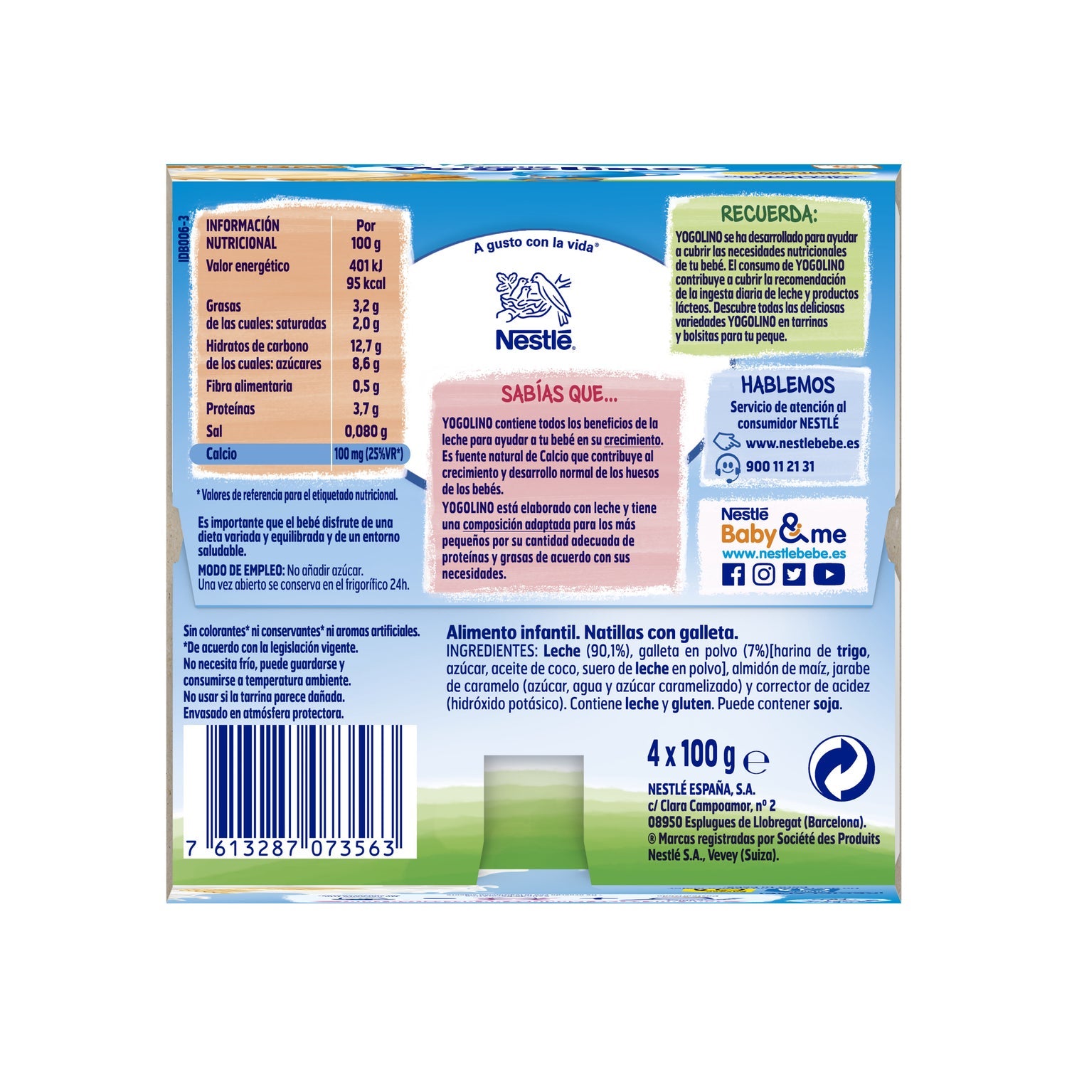 Nestlé Yogolino Galleta 6 4x100g
