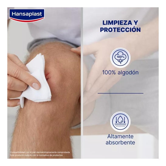 Hansaplast Med+ Gasas Estériles Suaves 10x10cm 10uds