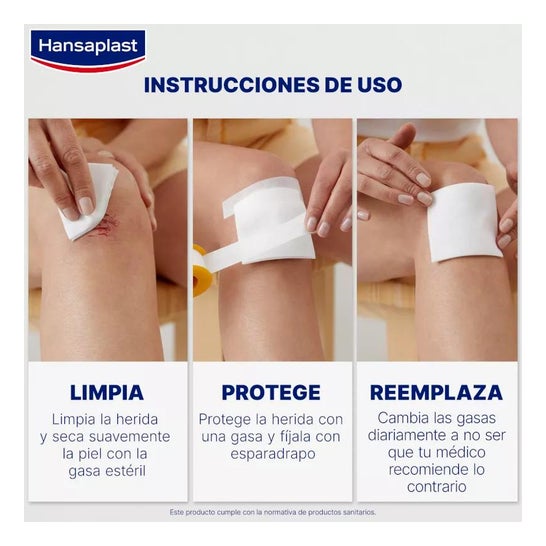 Hansaplast Med+ Gasas Estériles Suaves 10x10cm 10uds