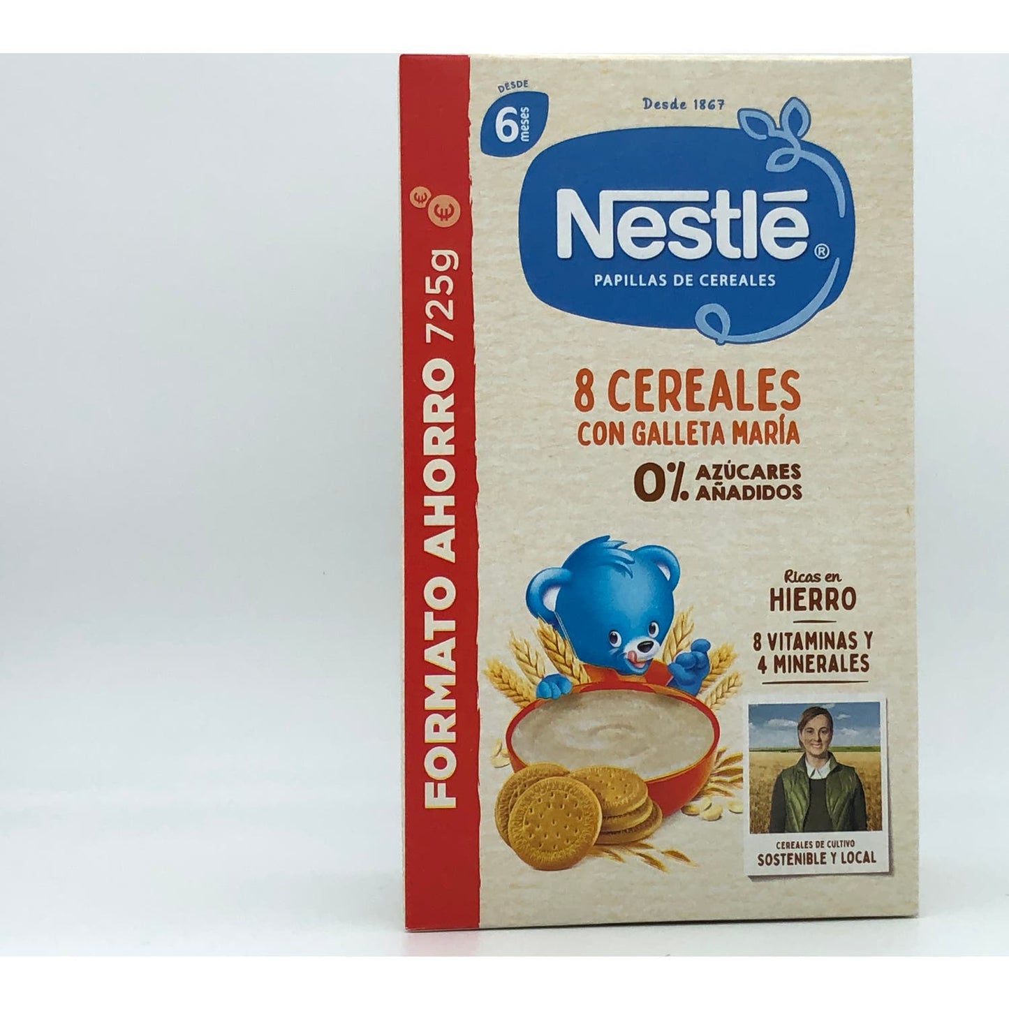 Nestlé 8 Cereales con Galleta María 0% Azúcares 725g