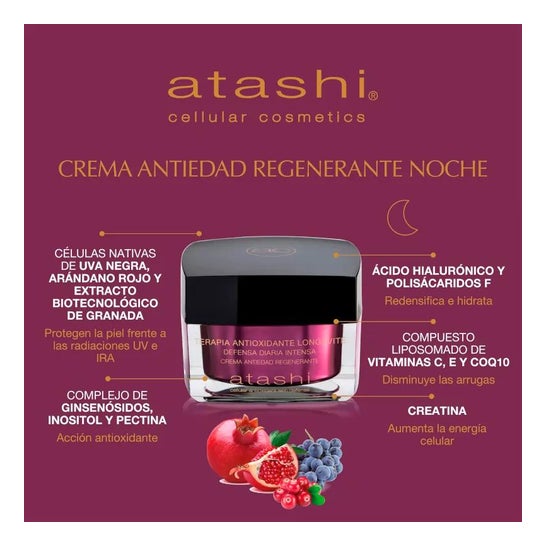 Atashi® Terapia Antioxidante Longetive Crema Antiedad 50ml