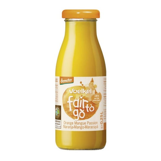 Voelkel Fair to Go Zumo Naranja Mango Fruta La Pasion Bio 250 ml