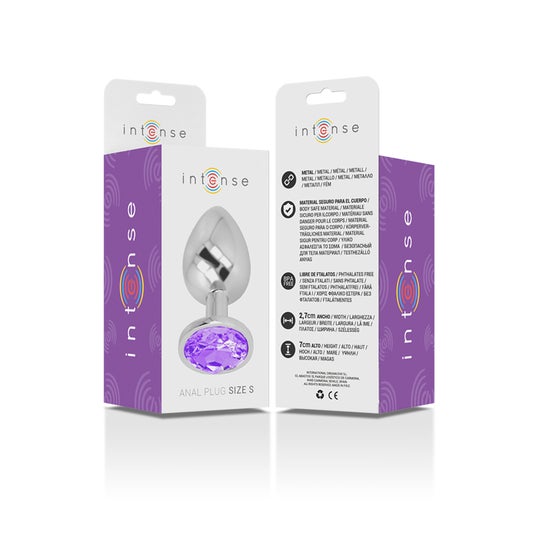 Intense Plug Anal Metal con Cristal Violeta Talla S 1ud