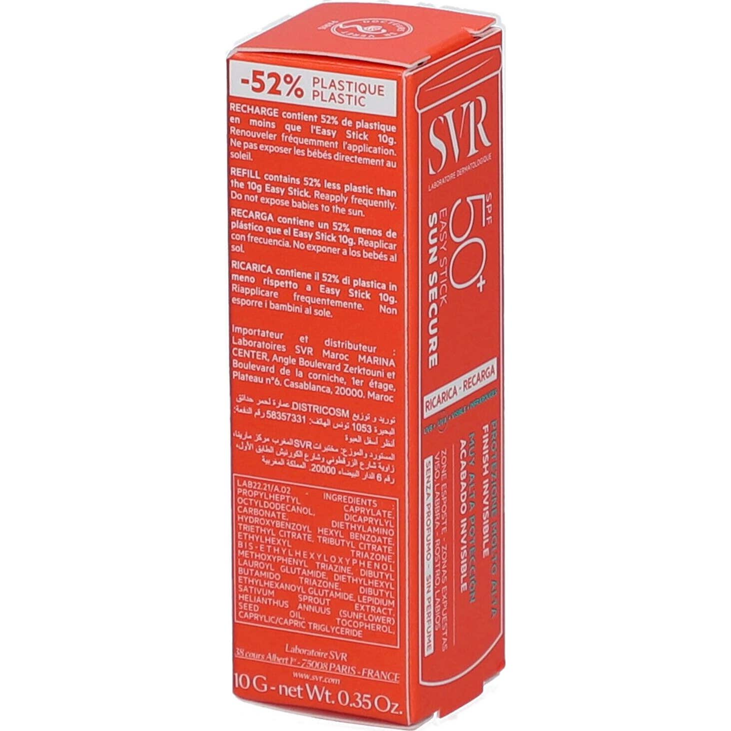 Svr Sun Secure Easy Stick Refill Spf50+ 10g