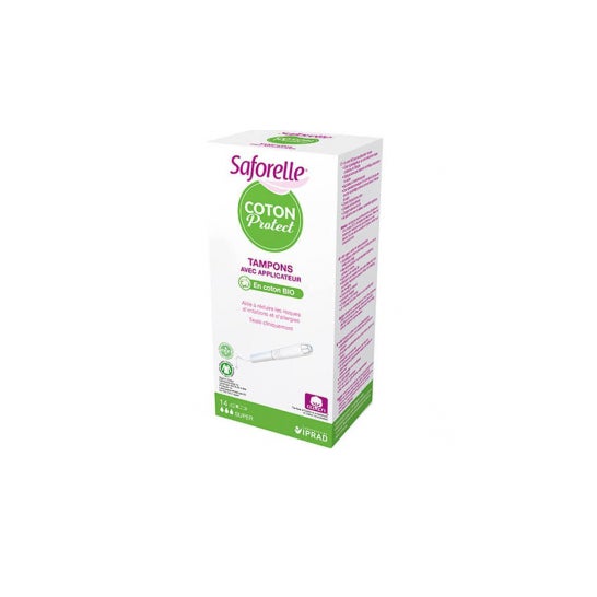 Saforelle Cotton Protect Super Pads aplicador orgánico X14 Piece