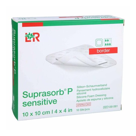 Suprasorb P Sensitive Border Apósito 10x10 cm 10 uds