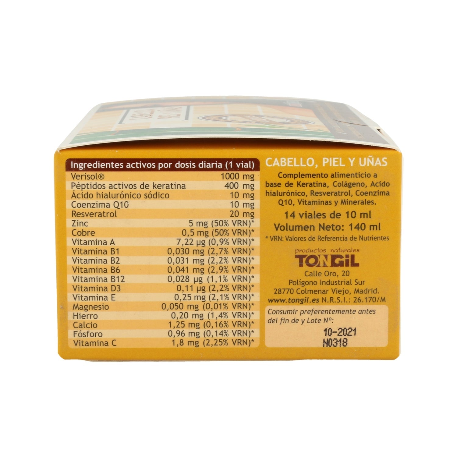Tongil Nutriorgans Cabello, Piel y Uñas 14viales